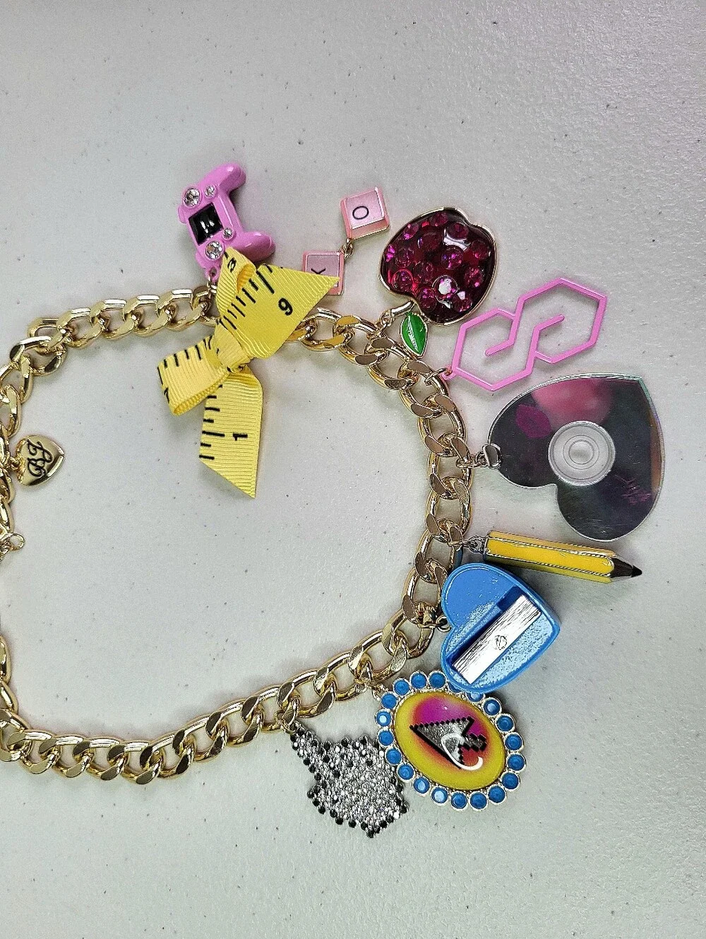 Betsey Johnson Back To School Teacher Necklace And Bracelet Set.